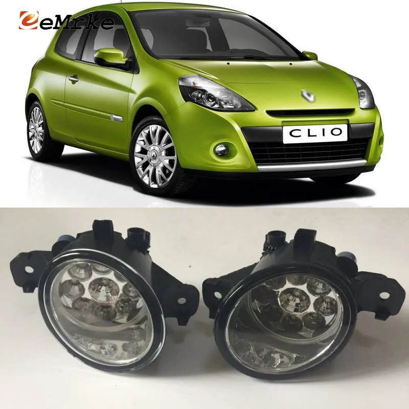 EEMRKE для Renault Clio 2 3 BB CB BR CR KR 2001 2012 9 штук светодиодные галогенные Противотуманные