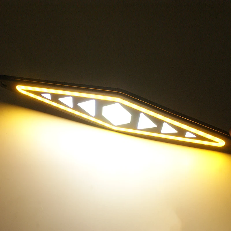 RXZ 12В COB LED DRL дневные ходовые огни водонепроницаемые белые желтые фары