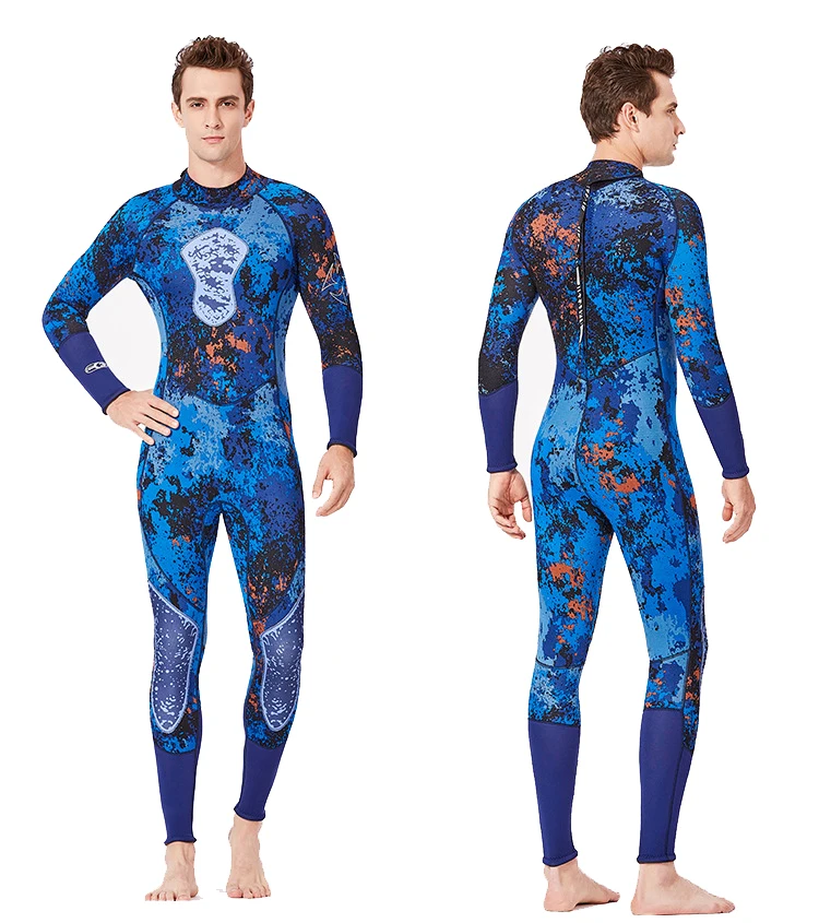 Mens spearfishing 3mm wetsuits Camouflage neoprene one piece free diving suits | Спорт и развлечения