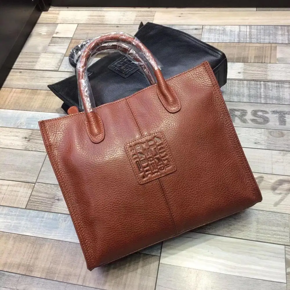 Сумка мессенджер XHTY из кожи растительного дубления Многослойная Сумочка тоут в