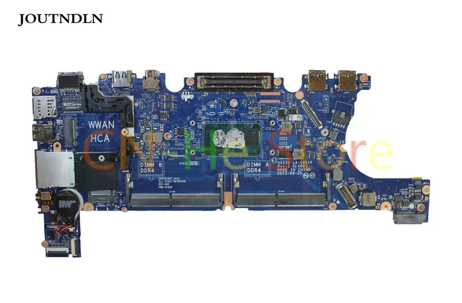 Материнская плата JOUTNDLN для ноутбука Dell Latitude E7270, системная плата H7Y7K i5-6300u для центрального процессора Φ 0H7Y7K, Φ DDR4