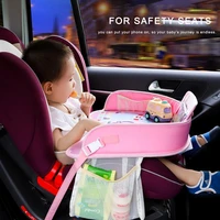 baby car tray plates portable waterproof dining drink table for kid baby playpen car seat children cartoon toy storage fence