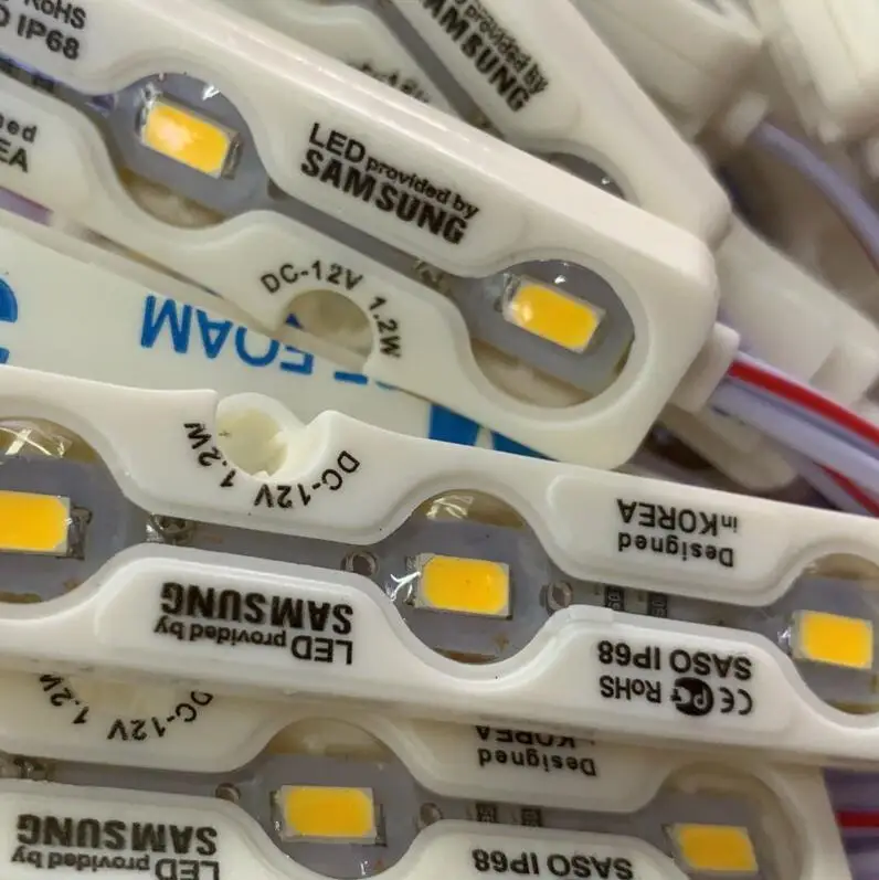 3 светодиодных модуля SMD 5630 12 В постоянного тока IP68 водонепроницаемые суперъяркие
