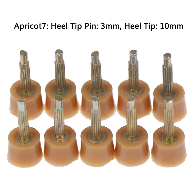 Apricot 7 10 шт пятки ремонт наконечники шпильки обувь Советы Краны дюбель подъемники Замена Ремонт обуви - Цвет: Apricot 7