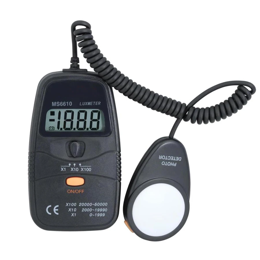 Цифровой измеритель люкс MS6610 мини-измеритель светильник ности Luxmeter 0 ~ 50000LUX
