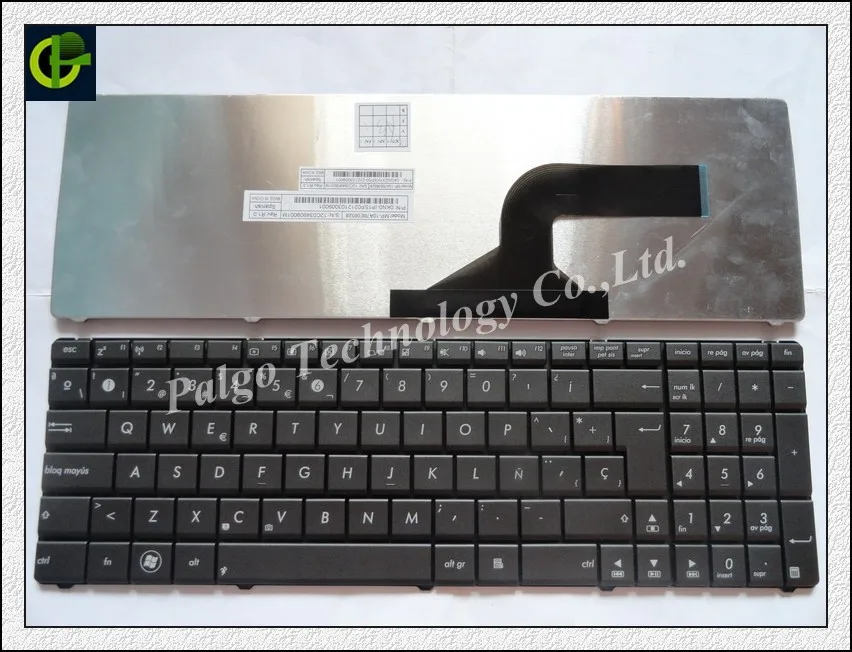Испанская клавиатура для Asus X53 X54H k53 A53 N53 N60 N61 N71 N73S N73J P52 P52F P53S X53S A52J X55V X54HR black SP