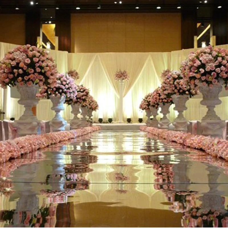 

Wedding Mirror carpet T-stage aisle runners super bright wedding carpet 1M Width by 10M length wedding props
