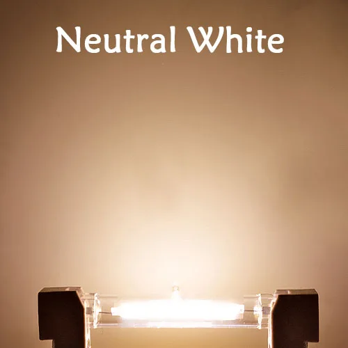 Neutral White R7S светодиодный лампочка COB стеклянная трубка 78 мм 8 Вт 118 мм 13 Вт Замена галогенной лампы 80 Вт J78 J118 лампарда диод Точечный светильник AC 220 В 230 в 240 В - Испускаемый цвет: Neutral White