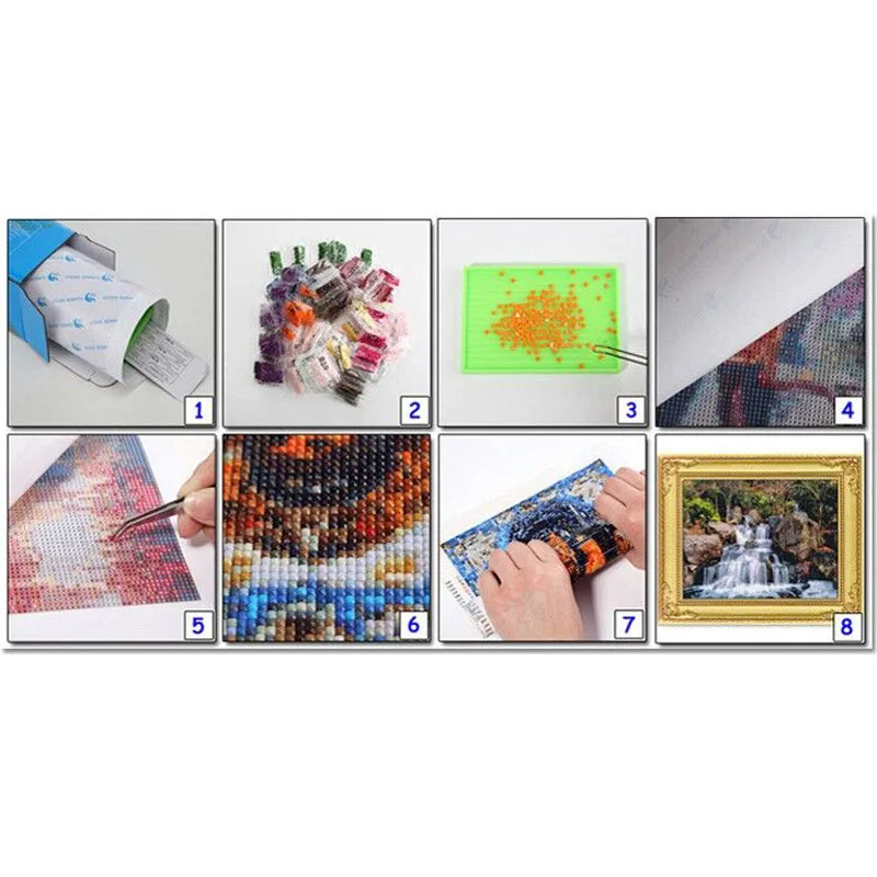 

5d diy Diamond Painting"Waterfall Window"Full,square Embroidery,handmade Drill Mosaic,art,Crafts Y3046