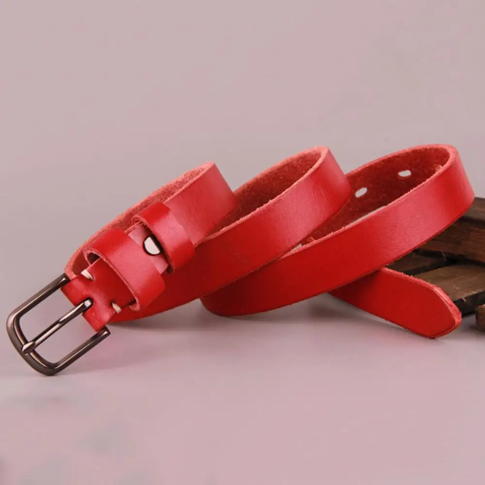 CUKUP Ladies Top Quality Fashion Cow Cowhide Leather Belt Pin Buckle 2.4cm Wide Dresses Jeans Accessories for 2018 Women NCK447