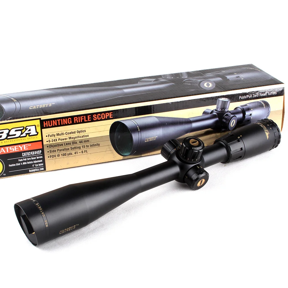 Тактический BSA Catseye 6 24x44 SP оптический прицел Сторона Параллакс Mil точка Охота