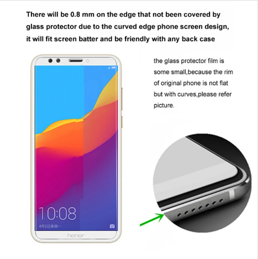 Закаленное стекло для Huawei Honor 20i 10i 8A 10 P20 P30 Lite 8C 8X Play 8S P Smart 2019 2 шт. защитная пленка