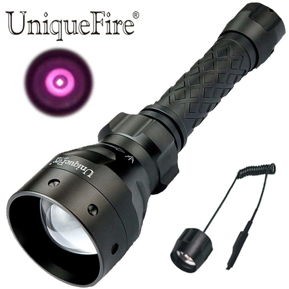 UniqueFire 1406 IR 940NM 3 Modes LED  Night Vision Light 50mm Convex Lens Zoomable Torch with Pressure Switch for Night Hunting