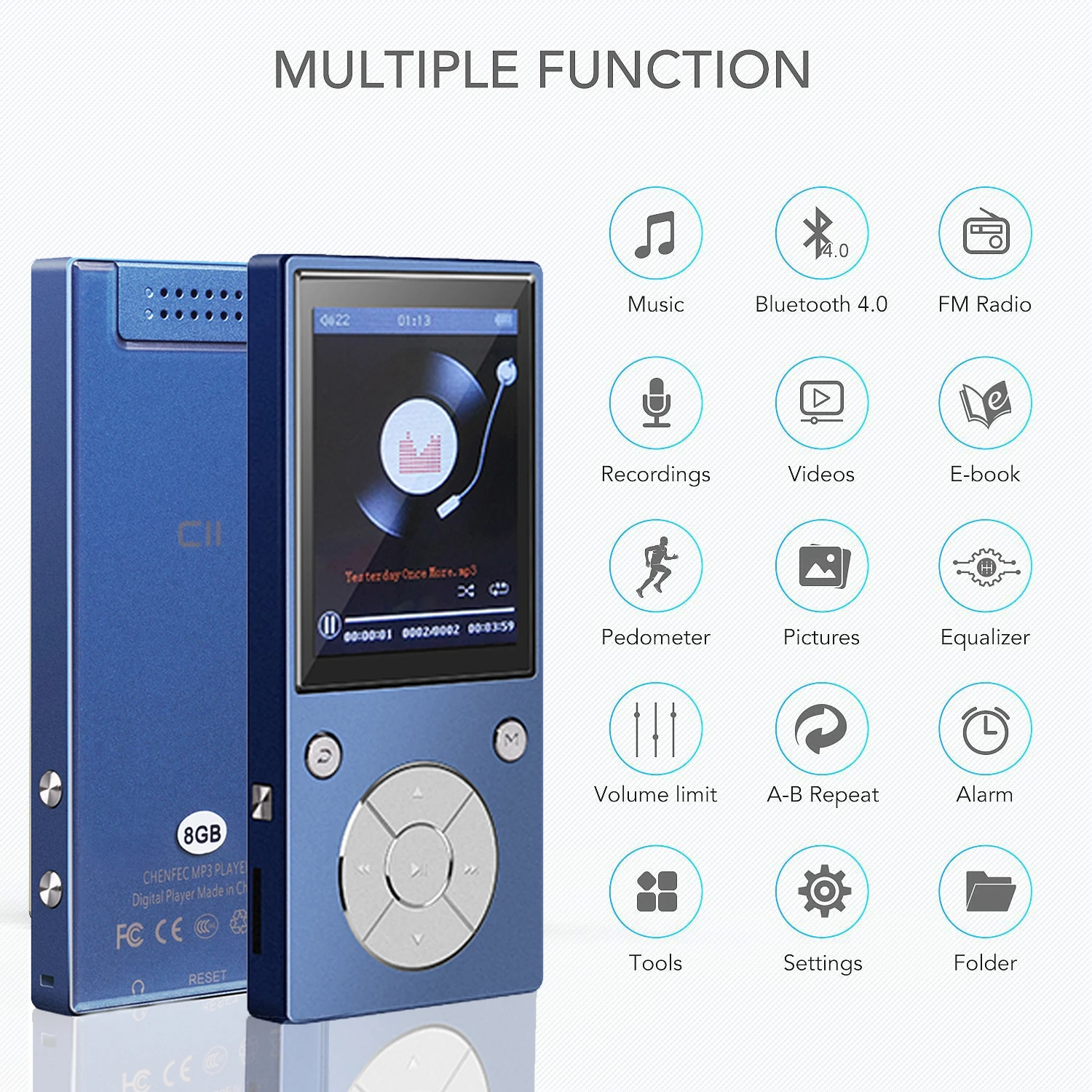 Динамик MP4 плеер 16 Гб HIFI Lossles звук MP4 музыкальный плеер с Bluetooth FM радио Диктофон электронная книга просмотр фото