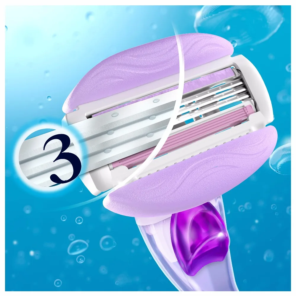 Cменные кассеты для бритья Venus Breeze (cо встроенными подушечками с гелем) (4 шт.) |
