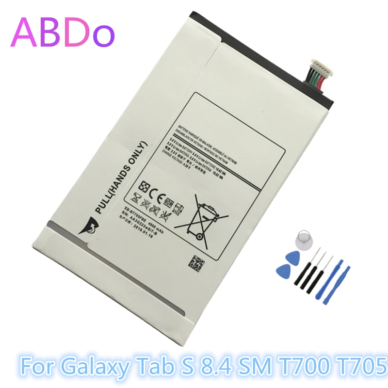 Аккумулятор для планшетов Samsung GALAXY Tab S 8 4 SM T700 T705 4900 мАч запасные батареи качество