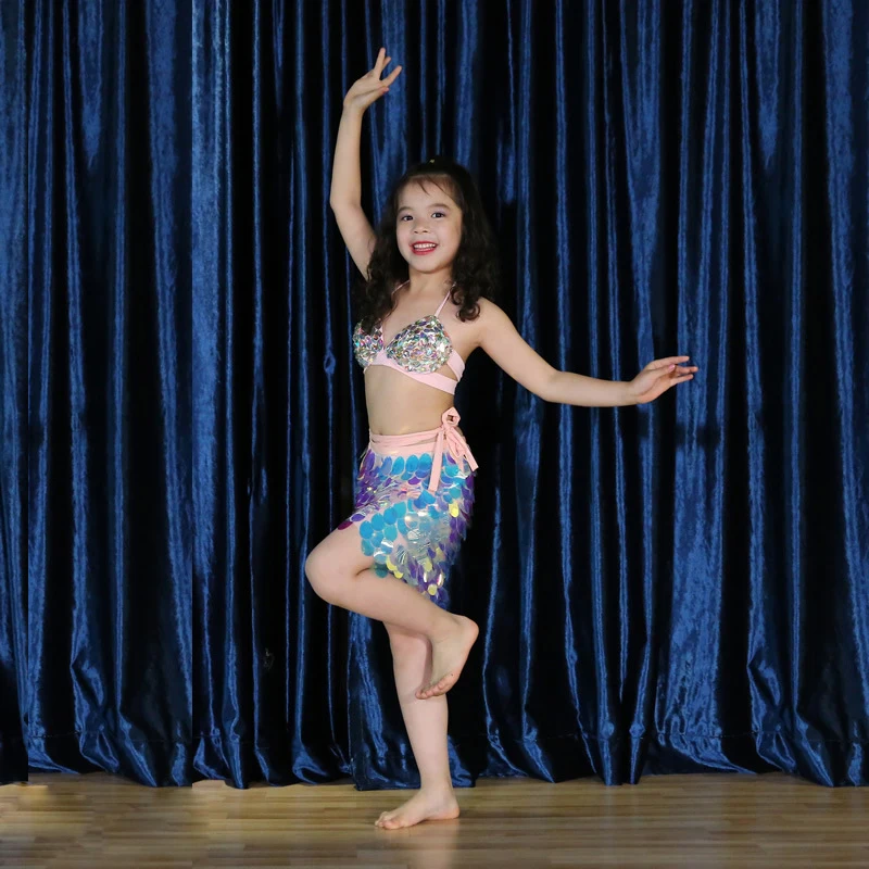 Детский костюм для танца живота комплект из 2 предметов девочек в восточном стиле