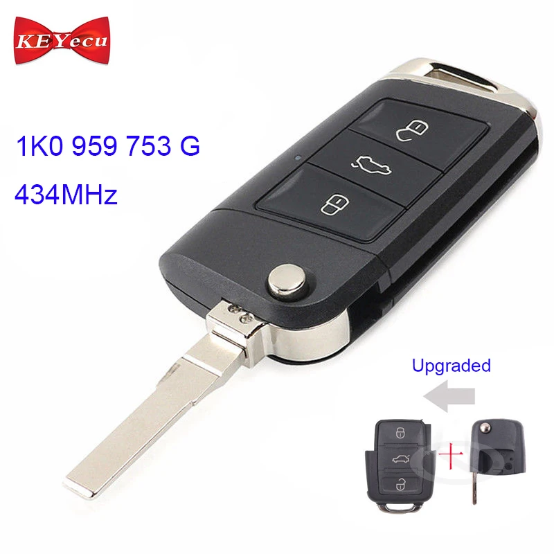 KEYECU для Volkswagen Caddy Eos Jetta Touran Seat Leon Skoda Golf 7 стильный модифицированный дистанционный