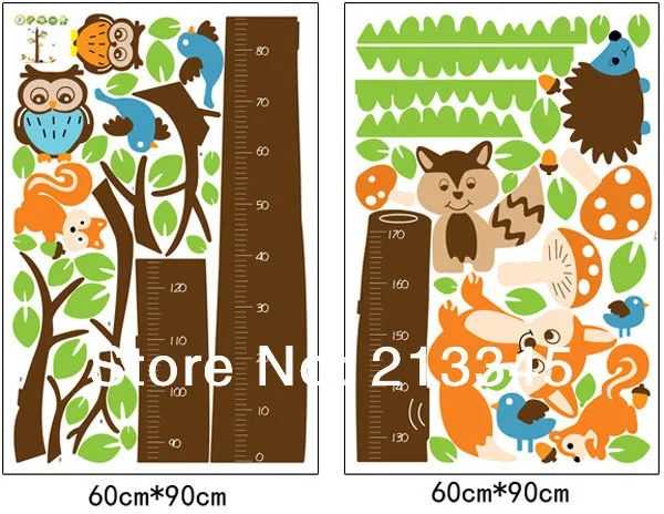 [Fundecoration] новые продукты большая сова белка настенные наклейки детская комната