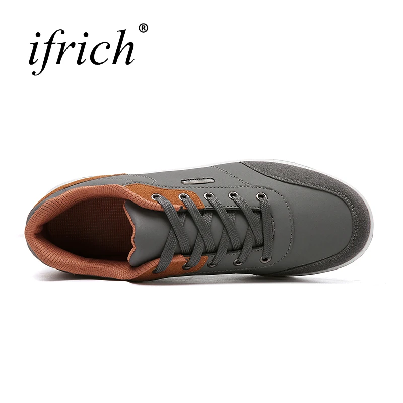 Ifrich/Лидер продаж Мужская обувь для бега на шнуровке цвет синий серый мужские
