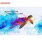 5D DIY квадратнаякруглая алмазная живопись акварель черепаха Вышивка крестом Алмазная Вышивка Узор Стразы домашний декор J1269