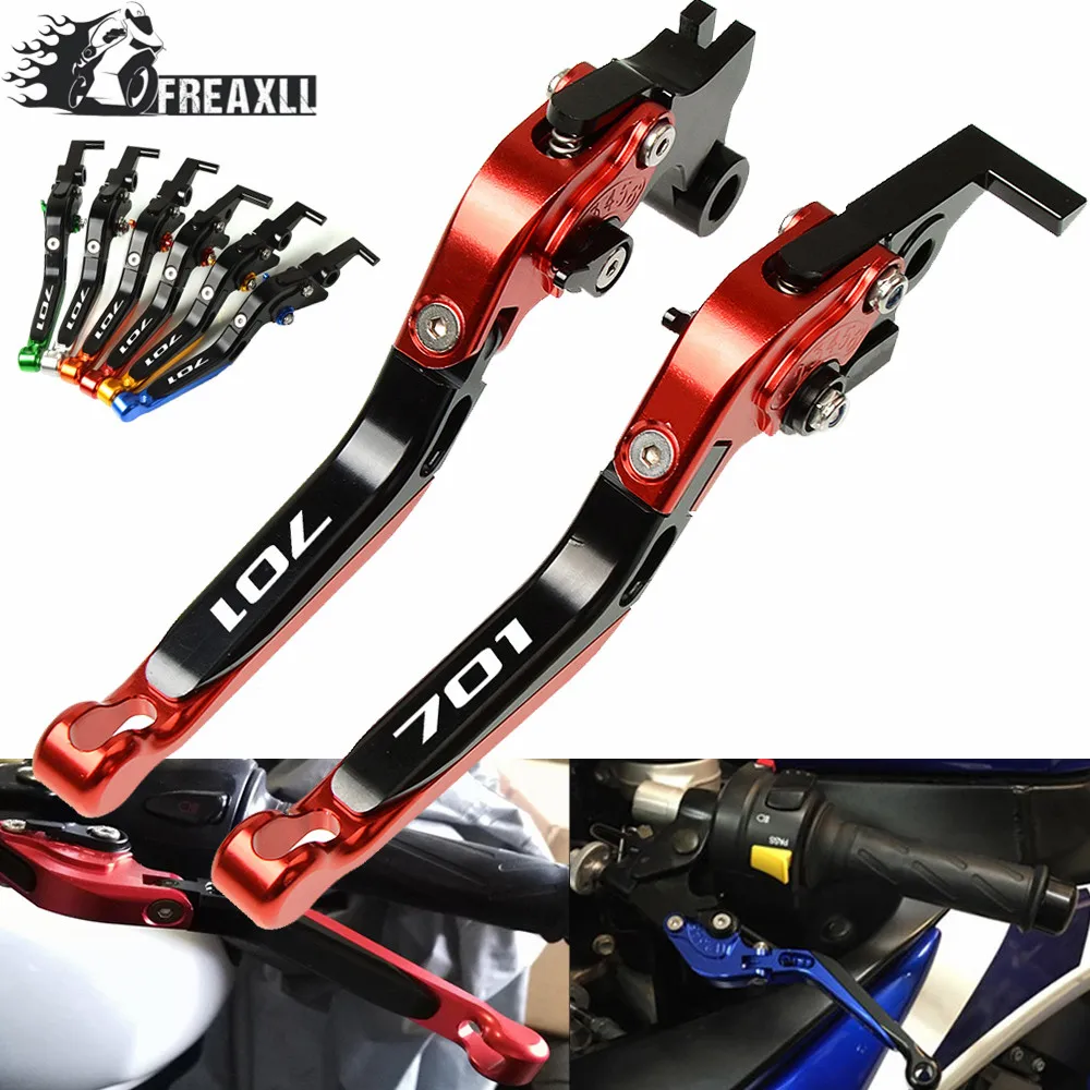 

CNC Aluminum Motorcycle Accessories Folding Extendable Adjustable Brake Clutch Levers Motorbike For Husqvarna 701 2017-2018