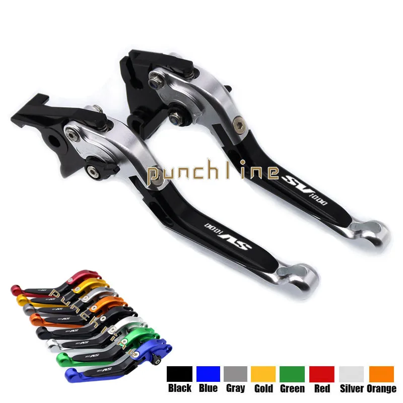 

LOGO SV1000 For SUZUKI SV1000 SV 1000 SV1000S SV 1000S 2003-2007 Motorcycle Folding Extendable Brake Clutch Levers 20 Colors