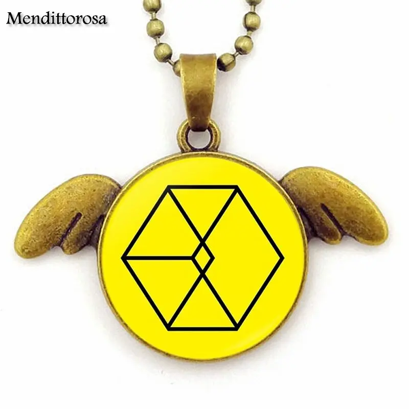 EJ глазури Мода звезда экзо для ребенка ожерелье с бронзовым покрытием Крылья