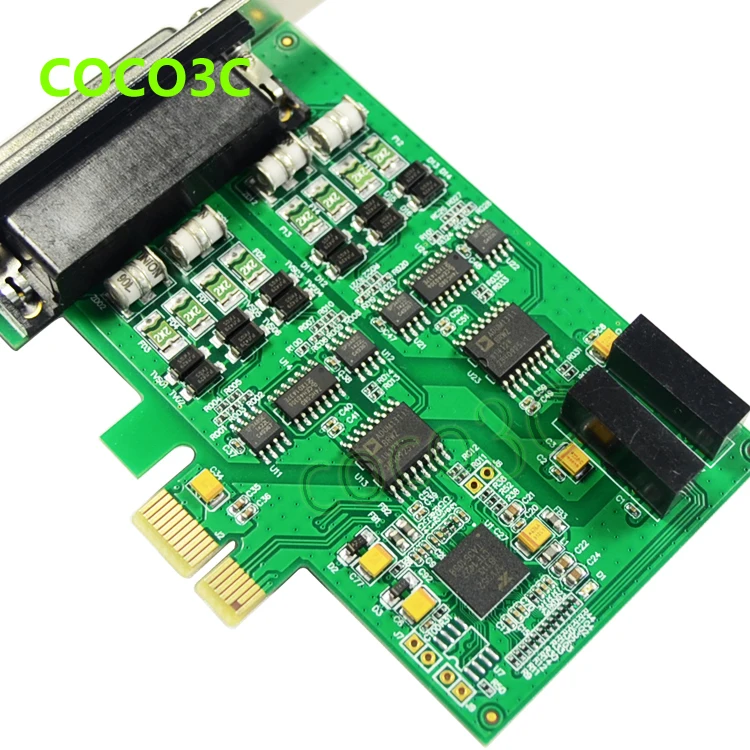 Бесплатная доставка PCI E поворот 2 порта RS422 RS485 промышленный последовательный