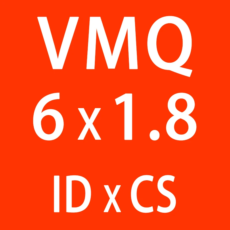 10 шт./лот красные силиконовые кольца силиконовая/VMQ-хомут с круглым воротником для мальчиков и девочек 1,8 мм Толщина ID4.5/4,87/5/5,15/5,3/5,6/6 мм резиновое уплотнительное кольцо уплотнение шайба - Цвет: ID6mm