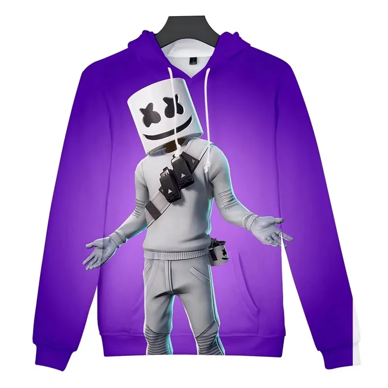 DJ Marshmellow толстовки 8 цветов ZSQH Marshmello новый стиль Топ косплей костюм для детей wo
