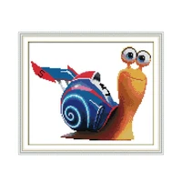 cross stitch handmade live speed snail animal series cute pattern material package sewing decorative gifts paintings