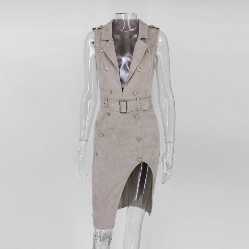 Женское Замшевое платье COSYGAL Клубные вечерние платья с глубоким v-образным