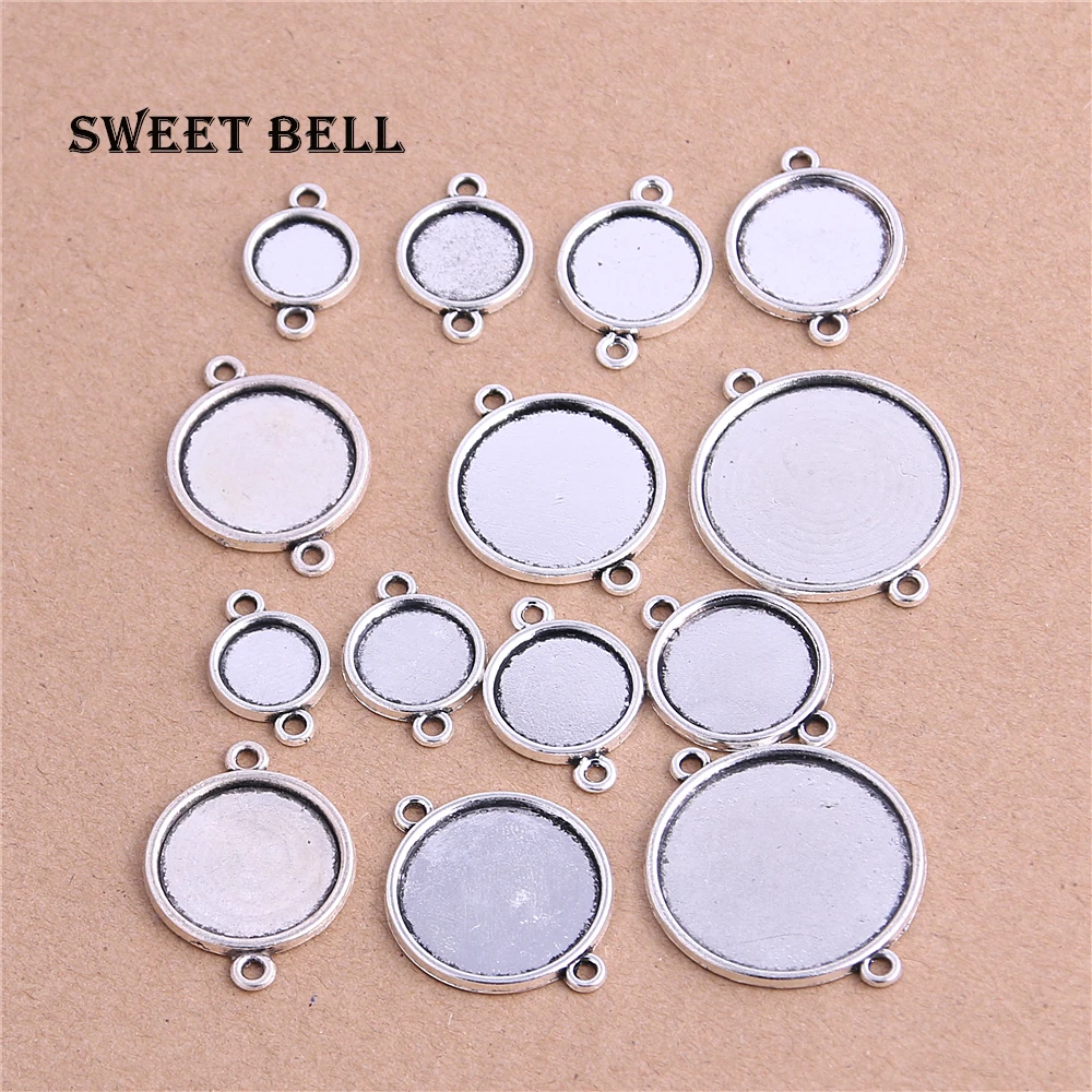 Винтажные круглые заготовки для бижутерии в античном стиле 10 25 мм|connector jewelry|diy