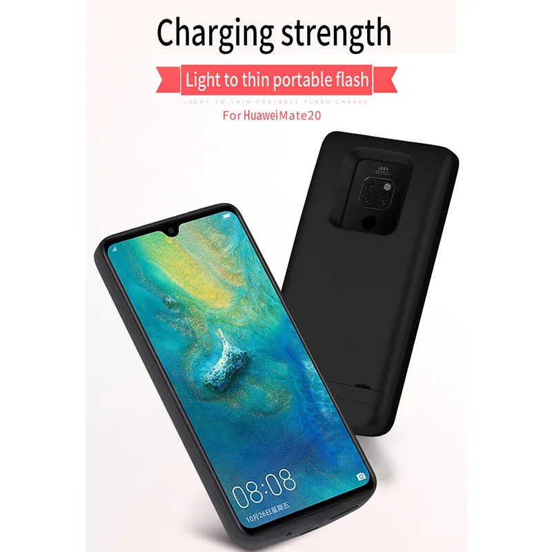 Чехол для аккумулятора power Bank huawei mate 20 Pro X ударопрочный 6500 мА/ч чехол зарядного