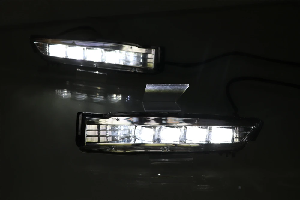 Автомобиль мигает 2 шт. светодиодный DRL дневные ходовые огни противотуманная лампа фары желтый указатель поворота лампа для Honda Accord 10th