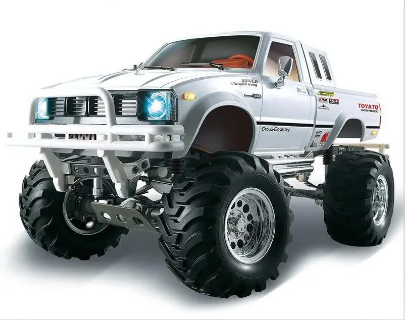 White Высокоскоростной электронный пульт дистанционного управления Monster Truck 1/10 RC Rock Crawler с функцией тормоза vs TAMIYA 4x4 pick-up - Цвет: White