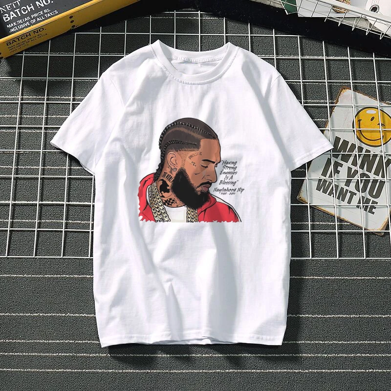 Мужская футболка с принтом The Great Nipsey, белая футболка в стиле хип-хоп, Harajuku, уличная одежда, рэпер Lil Peep Nipsey Hussle, мужская одежда - Цвет: 21