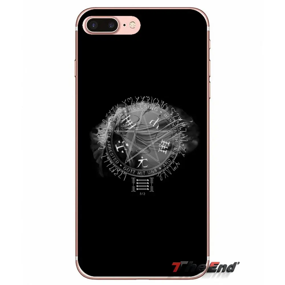 Чехол для Samsung Galaxy S3 S4 S5 MINI S6 S7 edge S8 Plus Note 2 3 4 5 Grand Core Prime Hellsing Comics с красным логотипом
