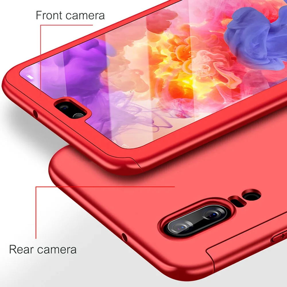 Роскошный Полный чехол для Huawei Y7 Pro 2019 ПК Y9 Y5 Y6 2017 2018 со стеклом |