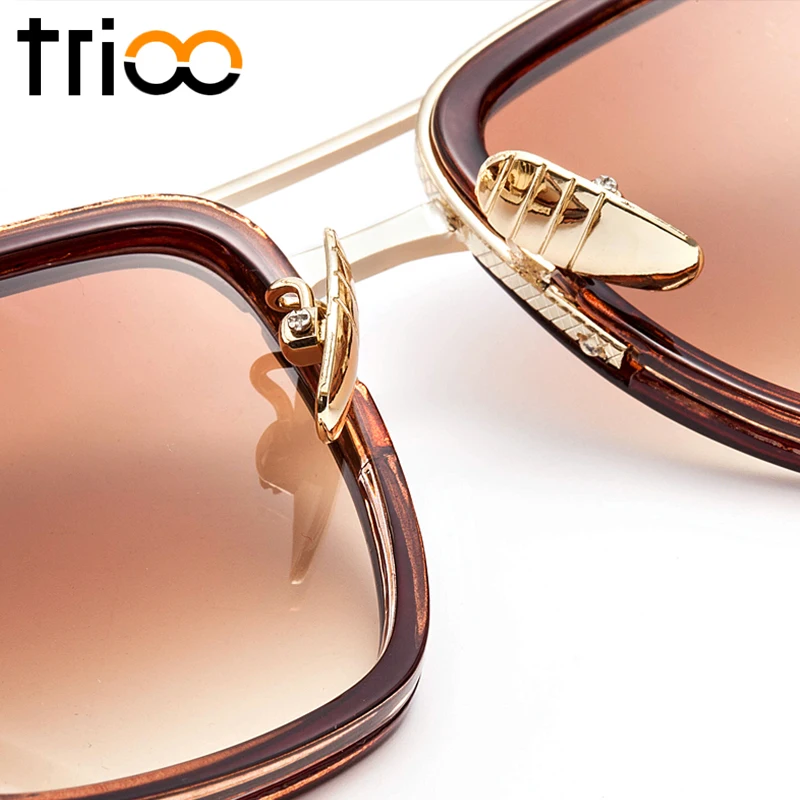 Очки солнцезащитные TRIOO Мужские квадратные крутые Роскошные брендовые