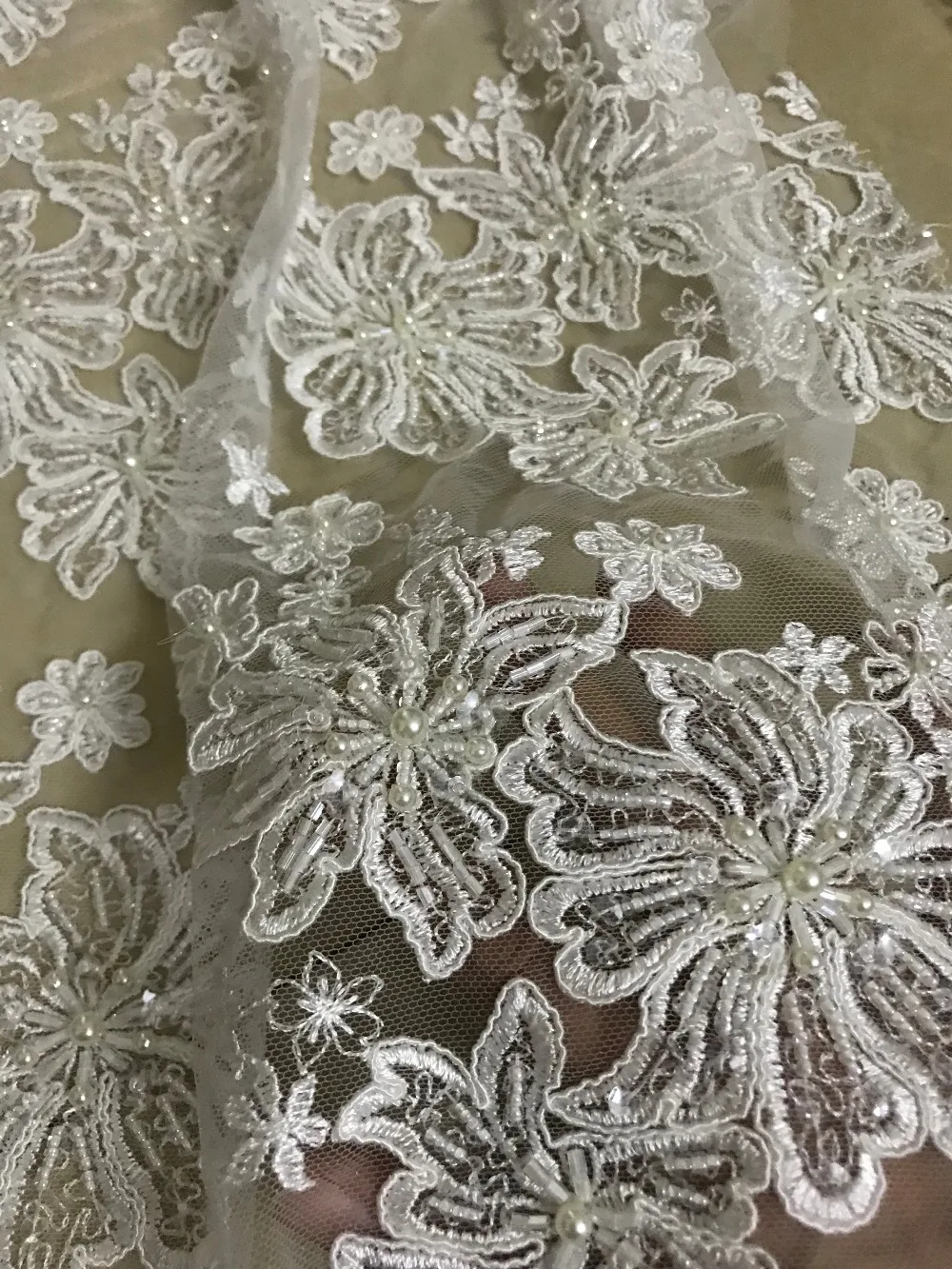 Лучшее качество вышитая искусственная африканская тюль кружевная ткань