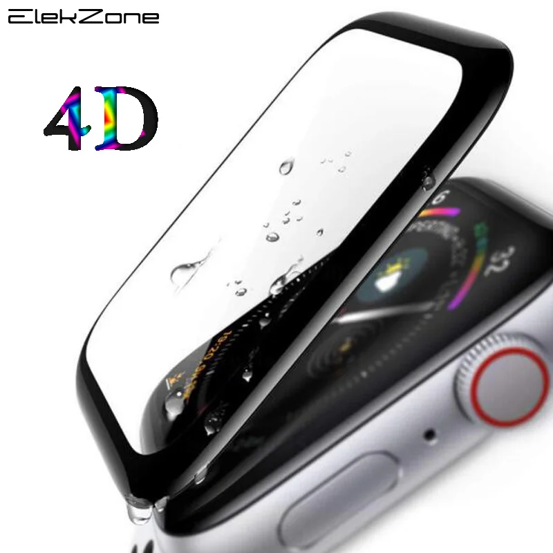 Полное покрытие 4D для i Watch 44 40 мм серия 4 закаленное стекло Apple 38 42 Защитная пленка