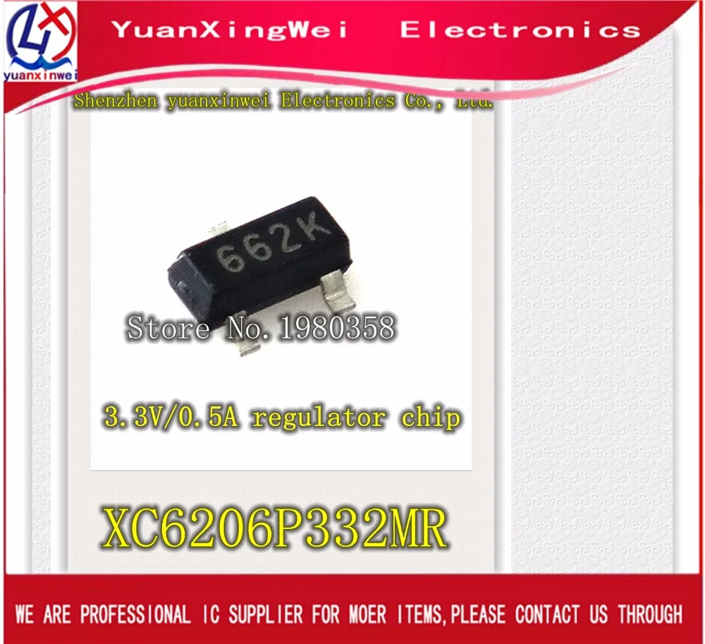 100 шт. Бесплатная доставка XC6206P332MR 662K XC6206 3 В/a Положительный фиксированный LDO