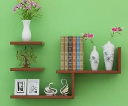 Современная Настенная книжная полка, настенная книжная полка, книжный шкаф, подставка для хранения товаров - Цвет: Teak color