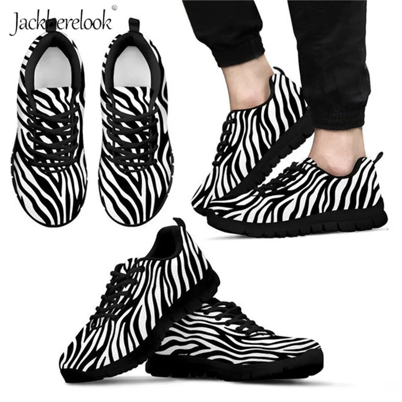 Кеды Jackherelook женские с принтом зебры дышащие кроссовки вулканизированной