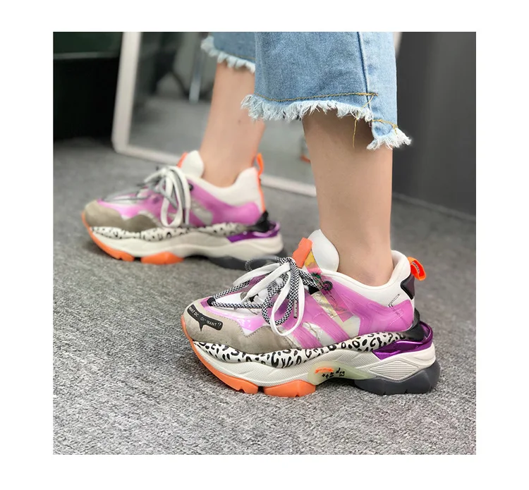 Повседневная обувь; женские кроссовки на платформе из натуральной кожи; zapatos de mujer; модный бренд; chaussures femme; женская обувь, увеличивающая рост