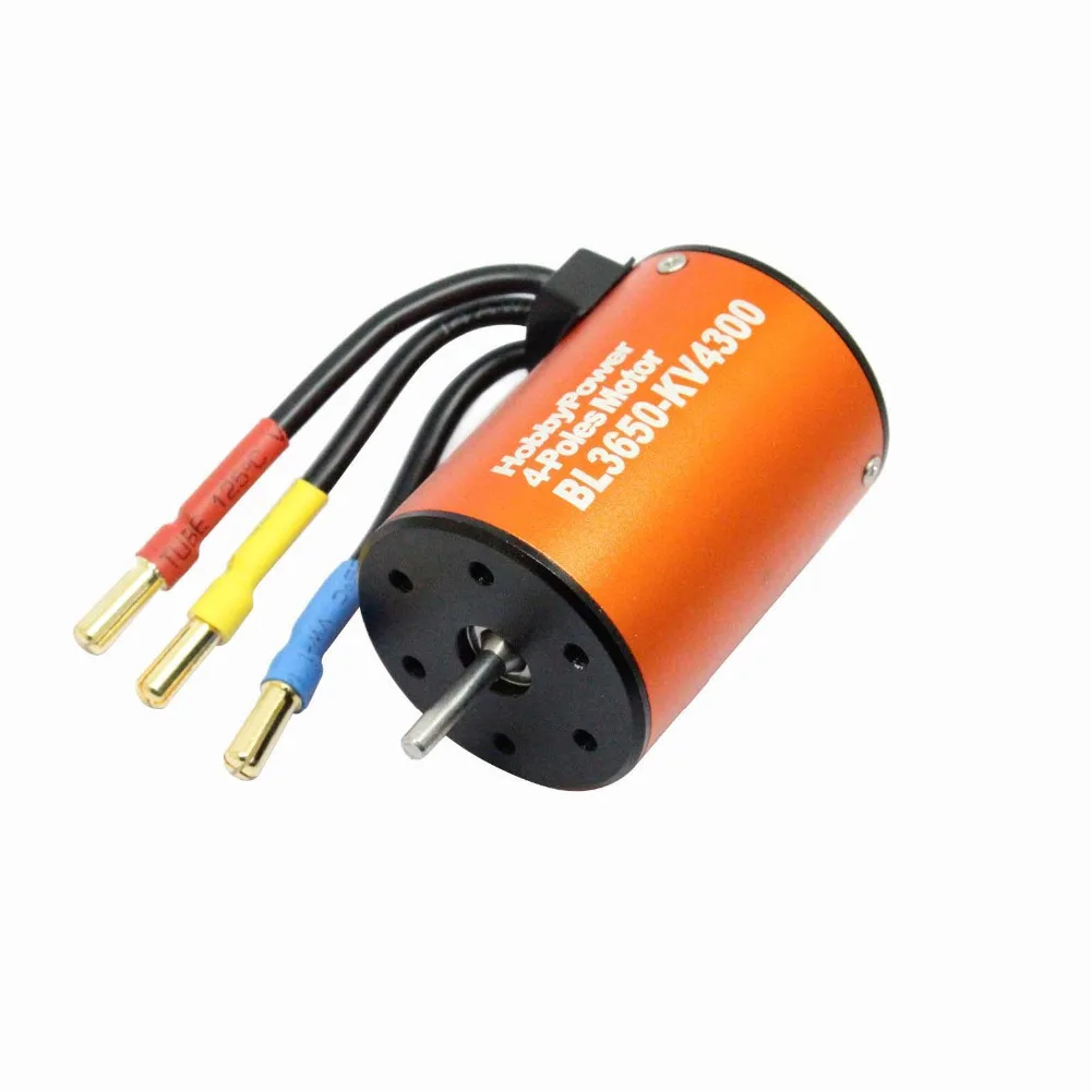 Hobbypower водонепроницаемый BL3650 4300KV бесщеточный 4-полюсный двигатель для 1/10 RC автомобиля грузовика