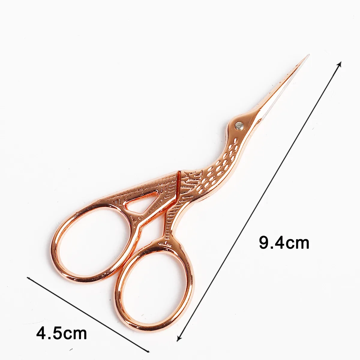 9.4cm 1 шт./лот, прочные винтажные классические ножницы для вышивания из нержавеющей стали, ножницы для дизайна ногтей, аист, журавль, ножницы для птиц, инструменты для укладки - Цвет: 9.4cm