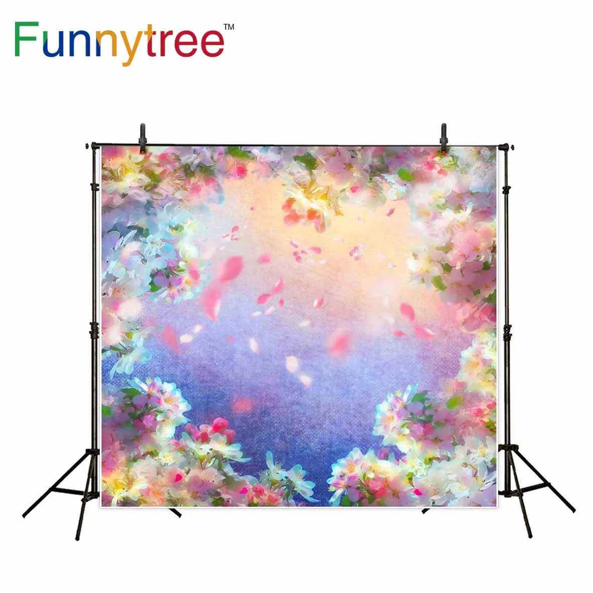 

Фон Funnytree для студийной фотосъемки, Яркий Профессиональный фон с изображением весенних цветов вишни, фотобудка для фотосессии